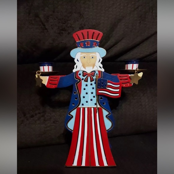 NIB Uncle Sam Candle Holder - Picture 1 of 7